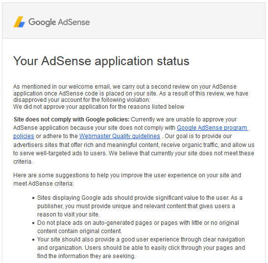 submit my application google adsense