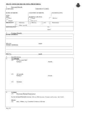 how to fill out officer application air force