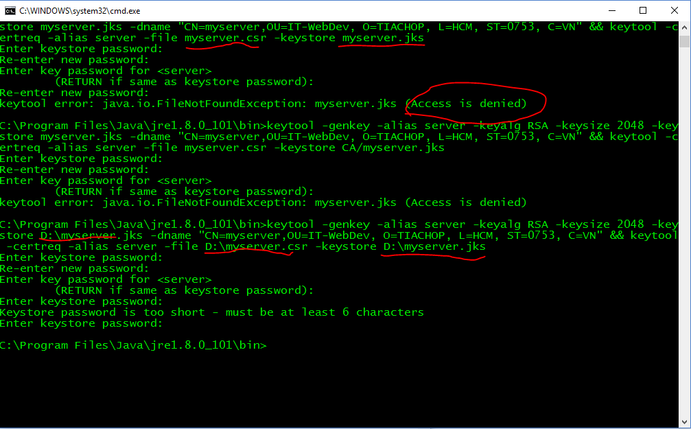 server error in ecp application after certificate
