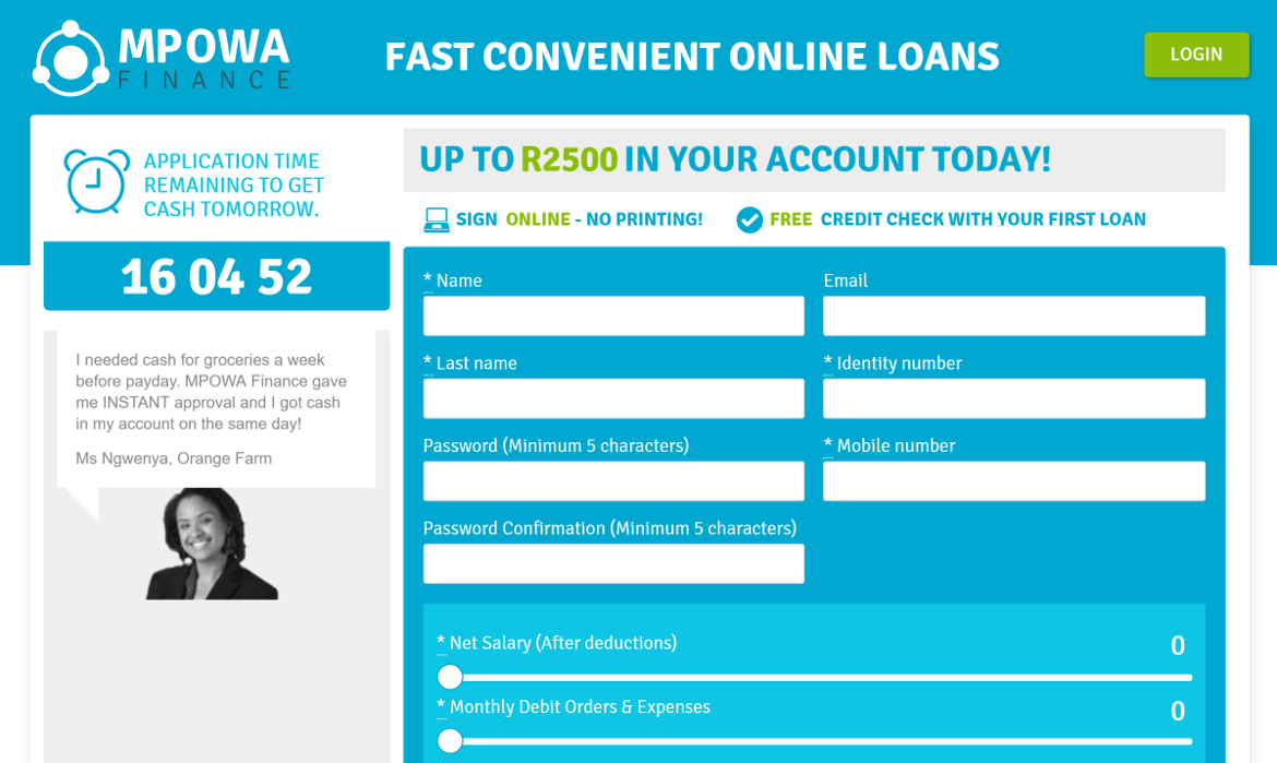 fnb smart loan online application