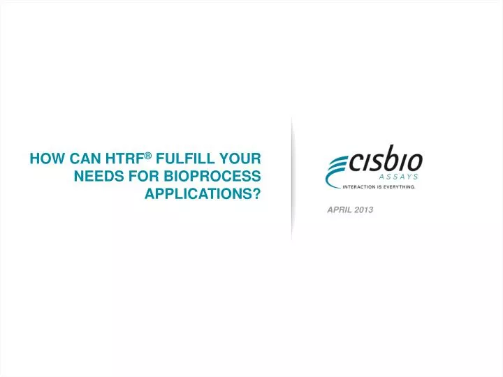 application of bioprocess technology ppt