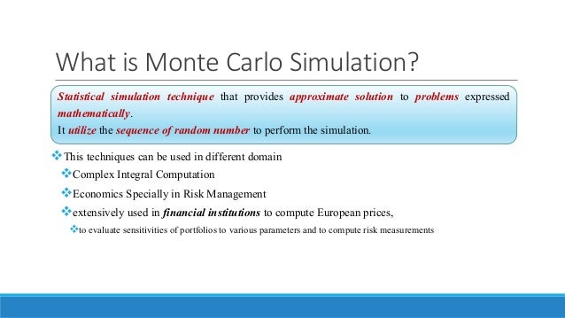 application of monte carlo simulation methods in risk management