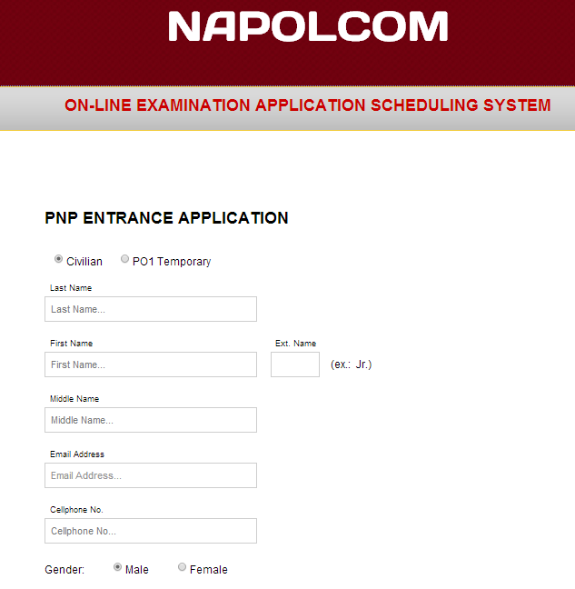 up police online application form