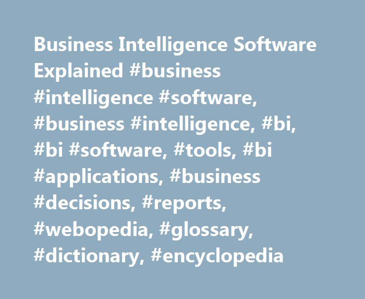 exploring the future of business intelligence applications