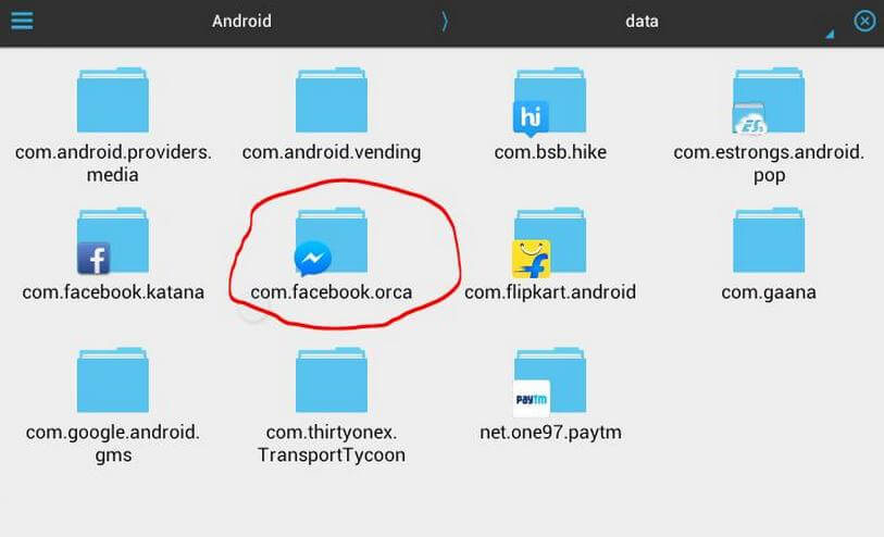android edit application data folder
