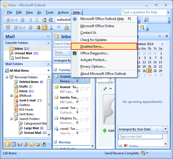 how to enable disabled application add ins in outlook 2010