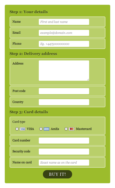 html webpage to php application form
